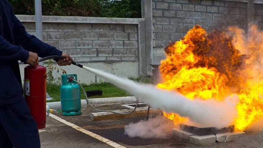 Fire Extinguisher Training training at iMost Academy, Kochi